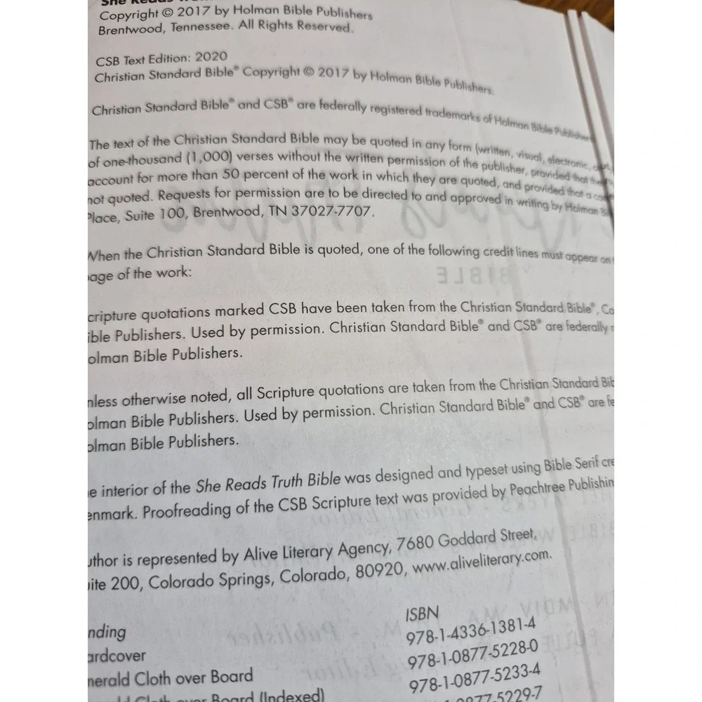 CSB She Reads Truth Bible, Indexed Pink Cover With Damages Read Desc.see Picture